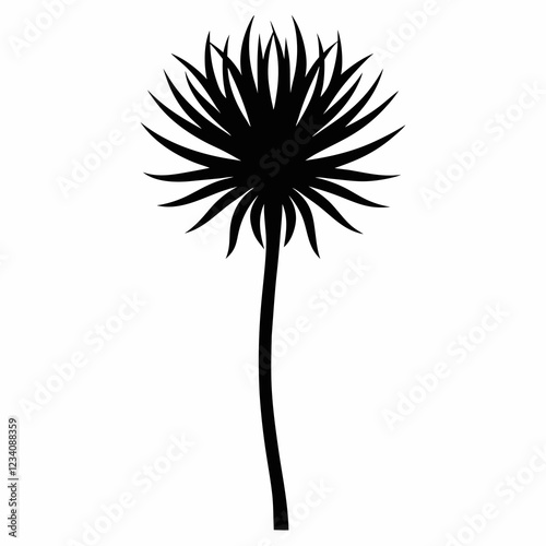 Elegant Salsify Silhouette Vector Art