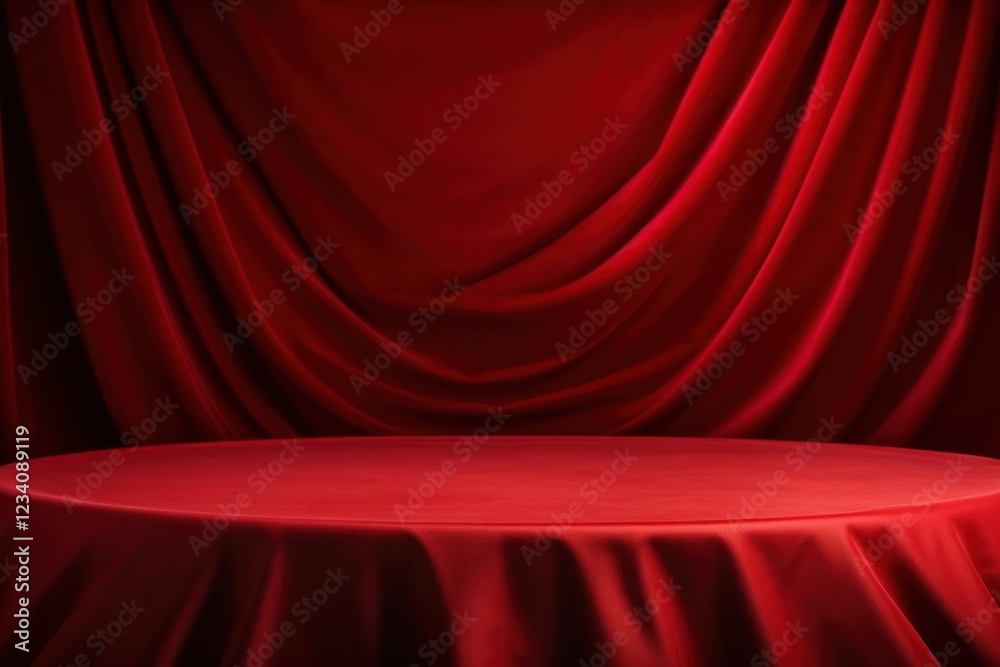 Fototapeta premium Fabric background backgrounds circle stage.