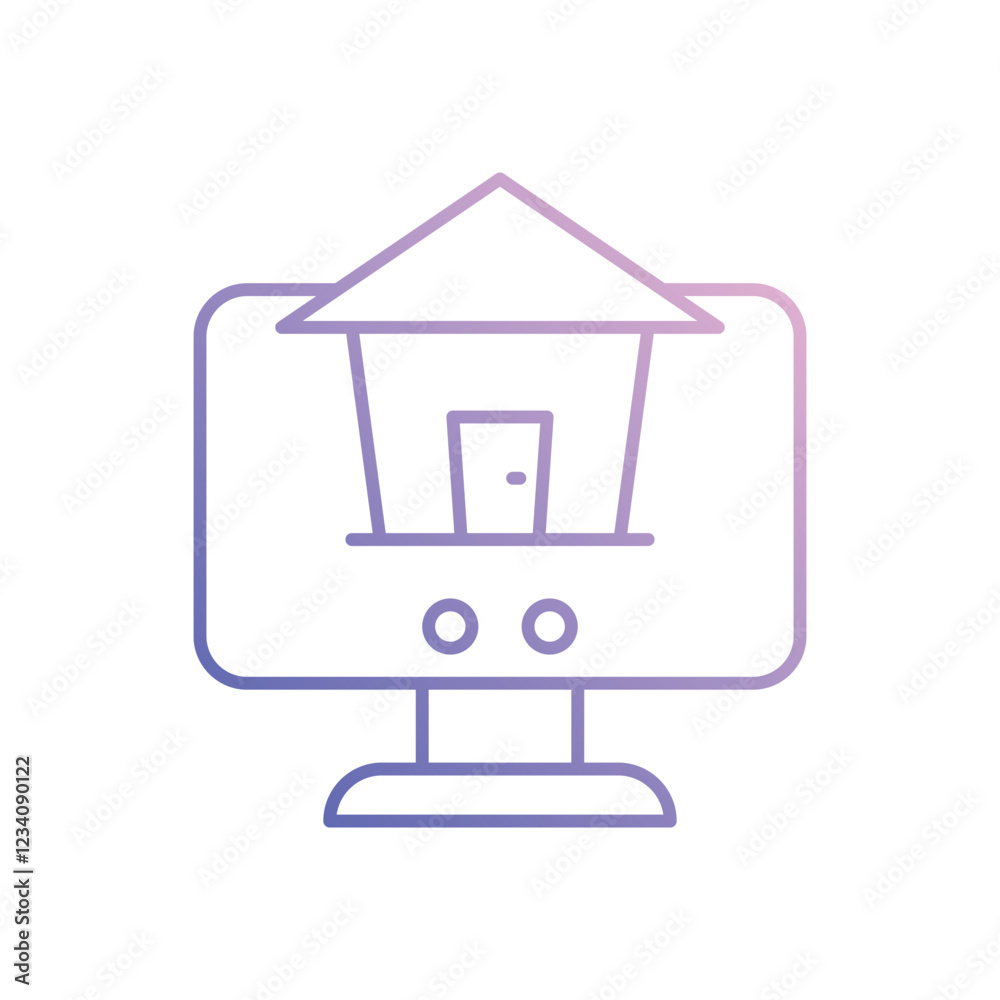 Online Real Estate vector icon Online Real Estate vector icon