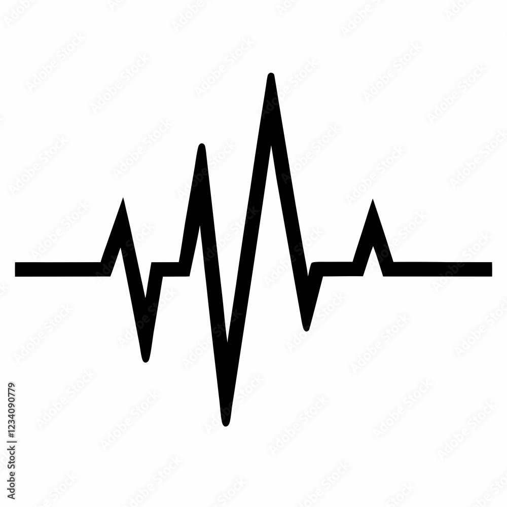 Heart Silhouette in Black - Vector Art Heart Silhouette in Black - Vector Art