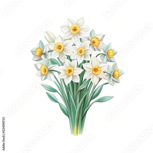 A painting of flowers with the words daffodils on it

