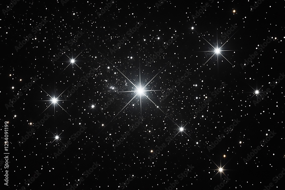 Obraz premium Celestial Dance: A Star Cluster's Radiant Glow
