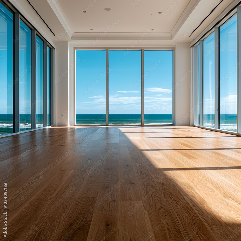 Obraz premium Bright Modern Apartment with Ocean View