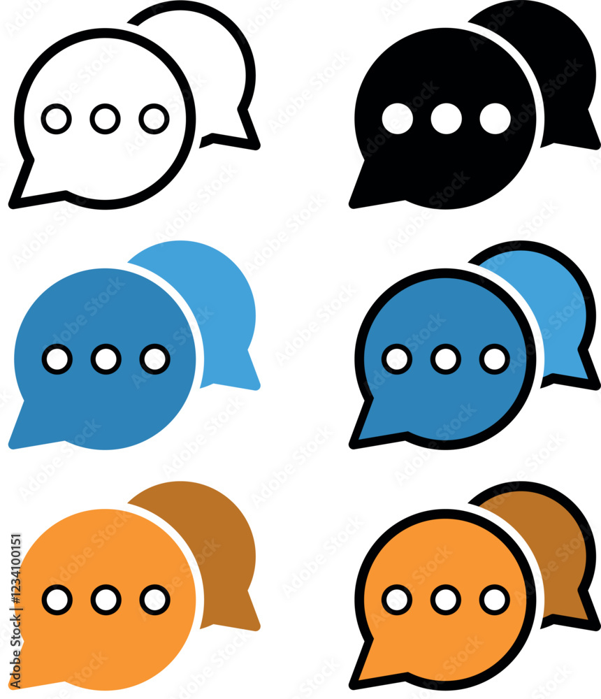 Set of Chat Message Bubbles Vector Icon. Communication icons. Talk bubble, dialog. Web icon set. Online communication. Conversation, SMS, Notification, Group Chat. Chatting icons in different styles Set of Chat Message Bubbles Vector Icon. Communication icons. Talk bubble, dialog. Web icon set. Online communication. Conversation, SMS, Notification, Group Chat. Chatting icons in different styles