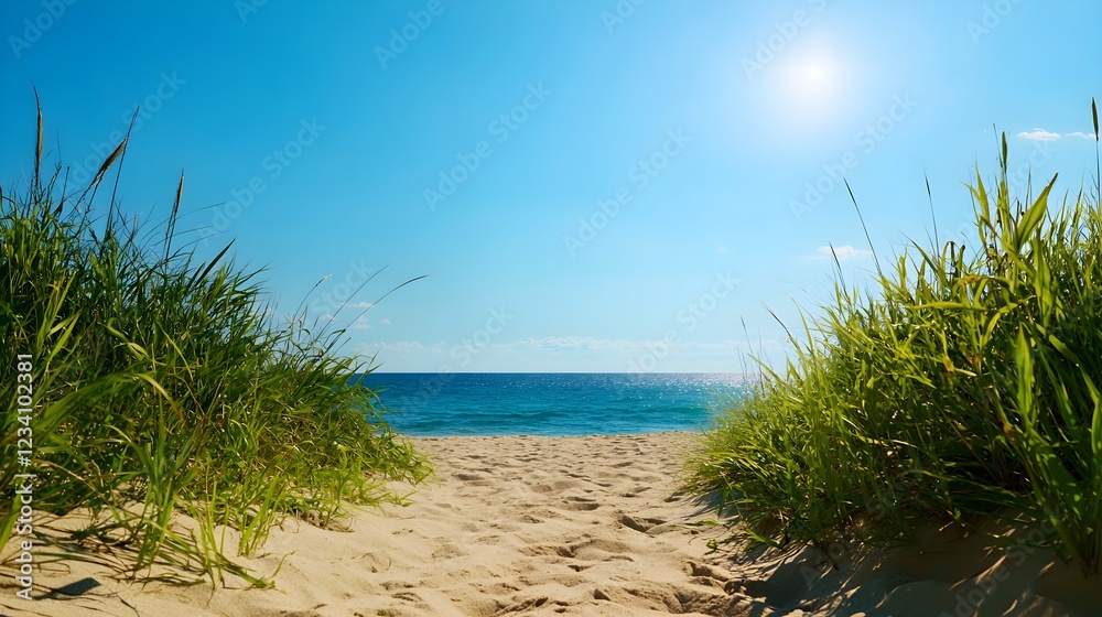 Bright Sunny Beach Path