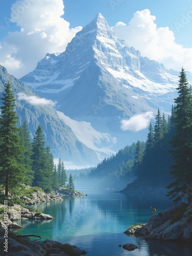 Serene Mountain Lake