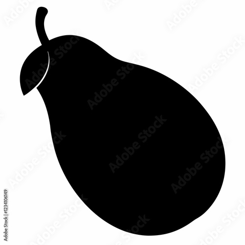 Minimalist Chayote Silhouette Art