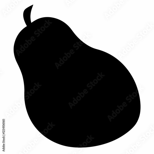 Minimalist Chayote Silhouette Art