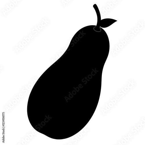 Minimalist Chayote Silhouette Art