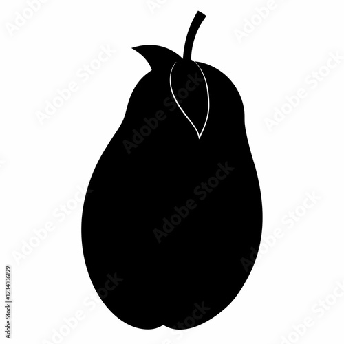 Minimalist Chayote Silhouette Art
