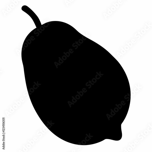 Minimalist Chayote Silhouette Art