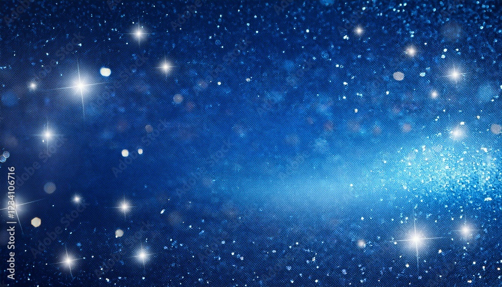 Obraz premium キラキラと豪華に光り輝くネイビー色の背景。コピースペースあり。AIで生成