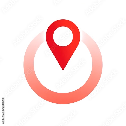 red pin point. map address location pointer symbol