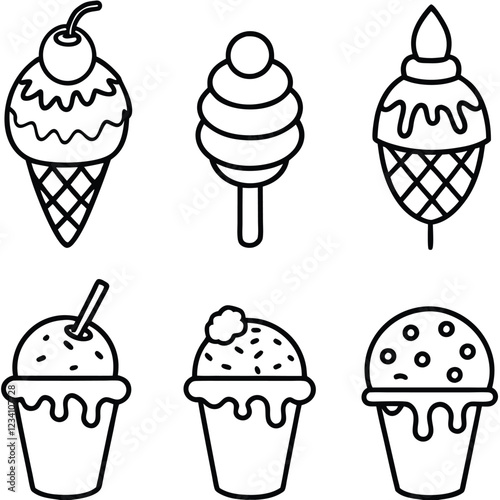 6-different-ice-cream-vector-illustration