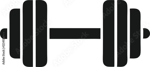 Dumbbell or dumbells weight training equipment flat vector icon for exercise