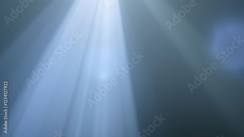 Celestial Light Rays Abstract Background with Soft Blue and White Light Streaks