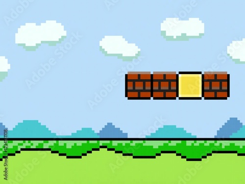 Retro game stage 1 background