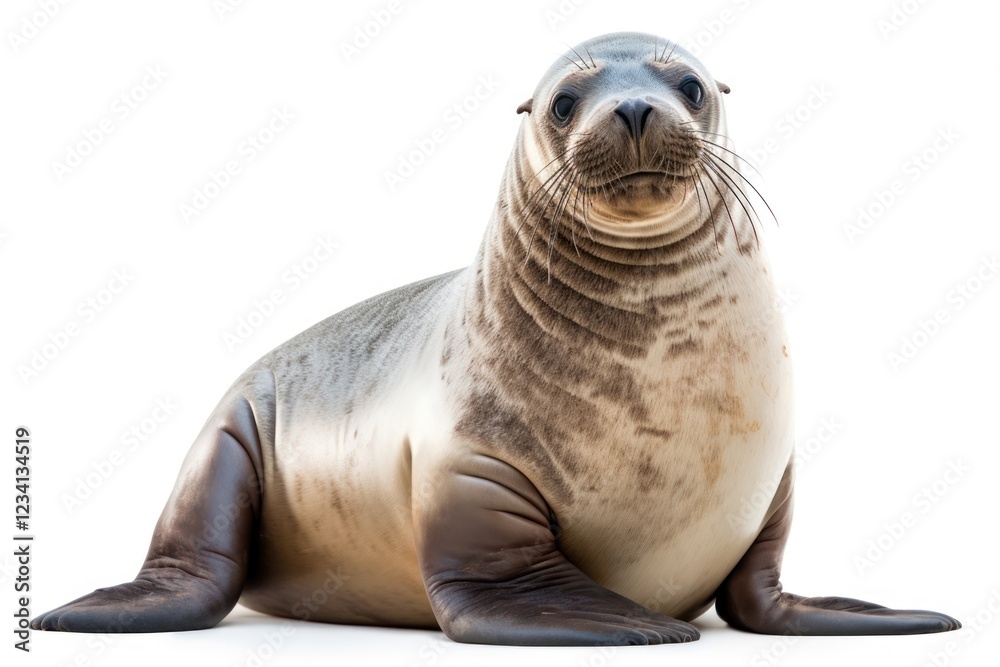 Obraz premium Seal animal mammal white background.