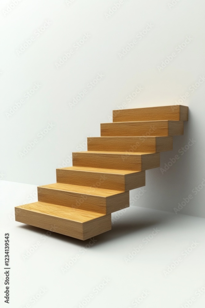 Wooden Stairs White Wall Wooden Stairs White Wall