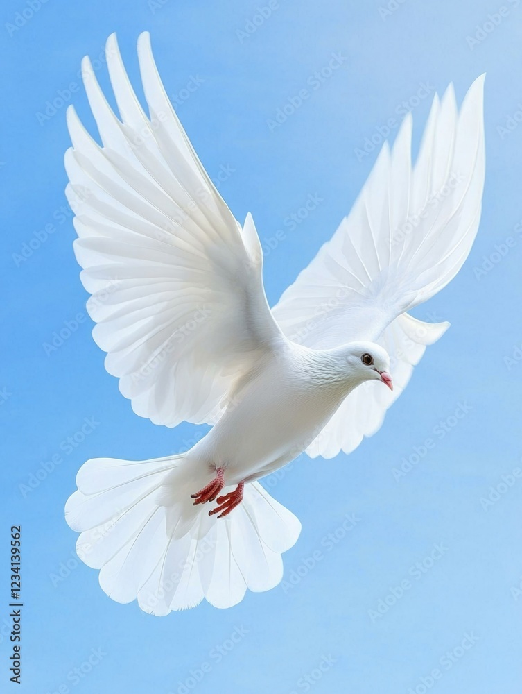 Obraz premium White dove in flight