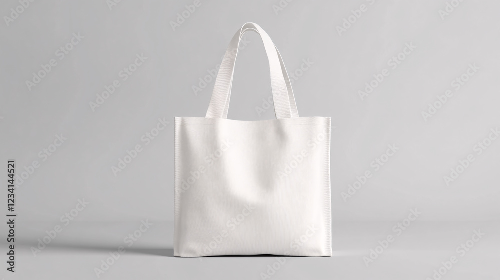 A blank canvas tote bag mockup for personal branding or design customization A blank canvas tote bag mockup for personal branding or design customization