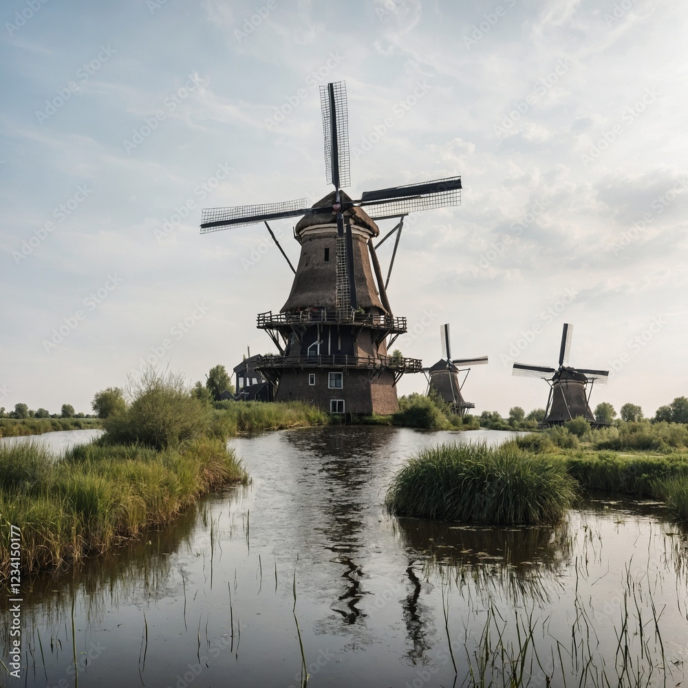windmill in the country windmill in the country