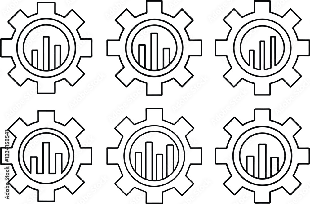 Productivity Icon Design For Business And Industrial Usage Line Art Illustration On An Isolated White Background Productivity Icon Design For Business And Industrial Usage Line Art Illustration On An Isolated White Background
