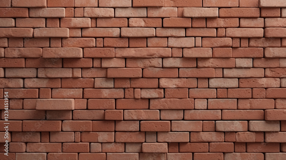 Fototapeta premium Red Brick Wall Surface for Traditional Architecture and Industrial Design Projects