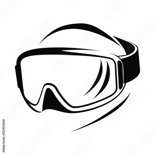  a stylized VR headset using minimalist line