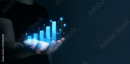 Fotografie Business development to success, profit and growing growth plan