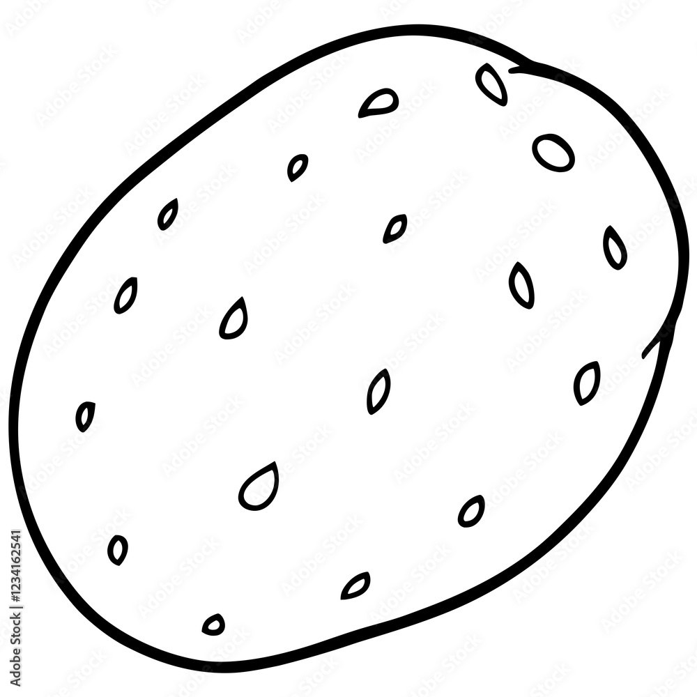 Modern Potato Art in Vector Style Modern Potato Art in Vector Style