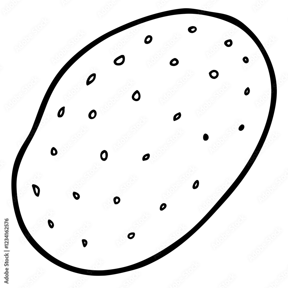 Modern Potato Art in Vector Style Modern Potato Art in Vector Style