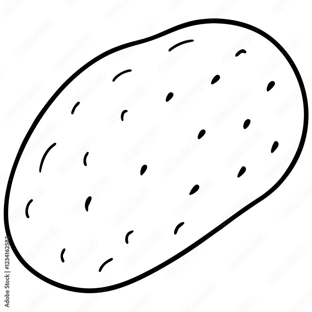 Modern Potato Art in Vector Style Modern Potato Art in Vector Style