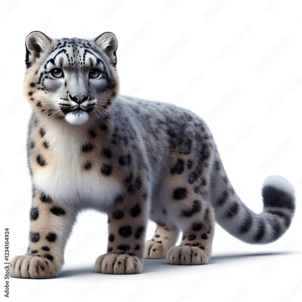 Obraz premium snow leopard cub