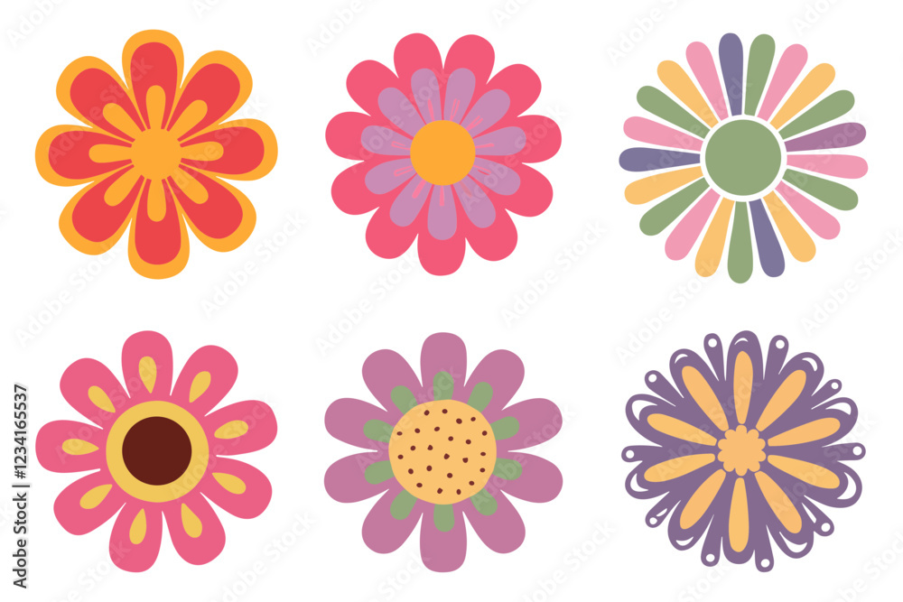 abstract flower vector. floral icon abstract flower vector. floral icon