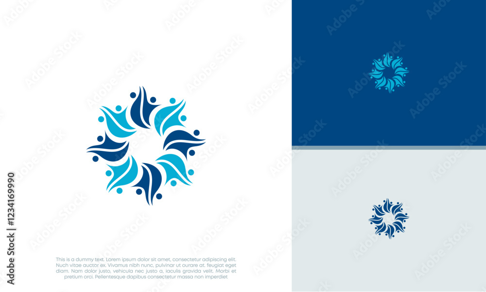 Naklejka premium Human Resources Consulting Company, Global Community Logo 