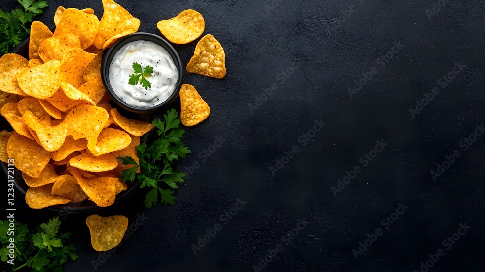 Crispy Tortilla Chips with Creamy Dip Crispy Tortilla Chips with Creamy Dip
