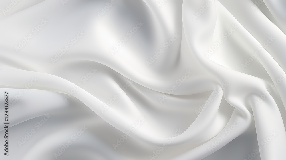Fototapeta premium Soft White Fabric Texture with Elegant Drapes and Smooth Surfaces Ideal for Textiles, Fashion Design, and Interior Decor Projects