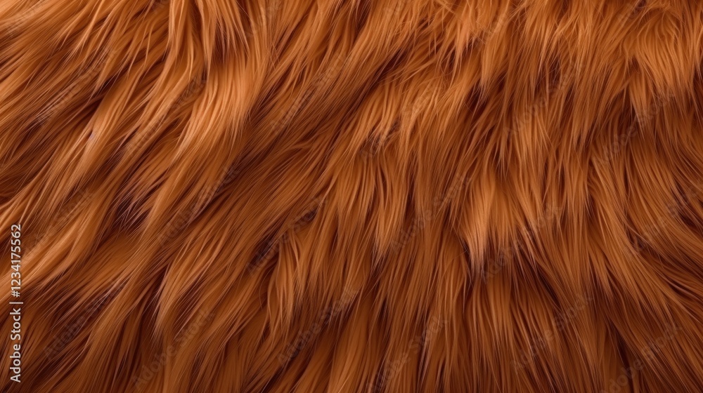Naklejka premium Soft and Long Brown Fur Fabric Texture with Rich Nuances Ideal for Creative and Design Projects