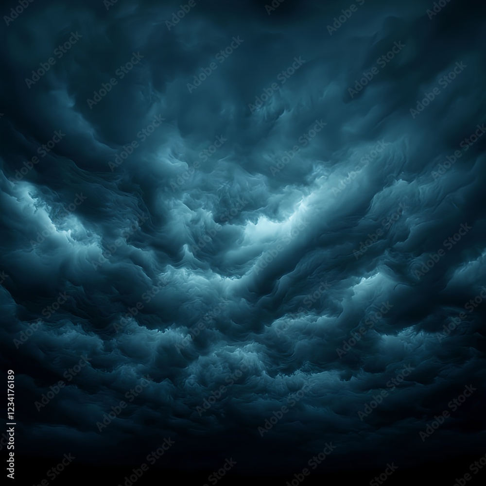 Naklejka premium Dark and Dramatic Stormy Sky Abstract Background Texture