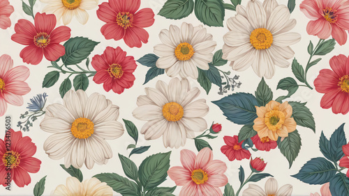 Wallpaper Mural floral pattern Torontodigital.ca