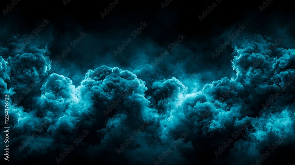 Fototapeta premium Dark Blue Cloudscape Dramatic Night Sky