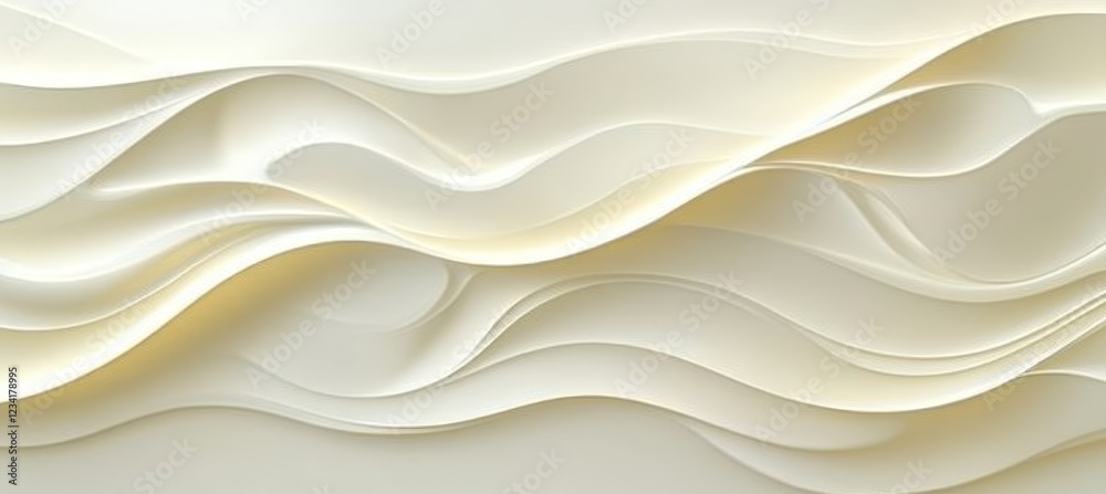 Fototapeta premium Abstract Background Elegant Wave Texture Pattern in Monochromatic Light Yellow and Soft Peach