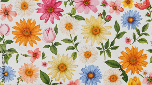 Wallpaper Mural flowers background Torontodigital.ca