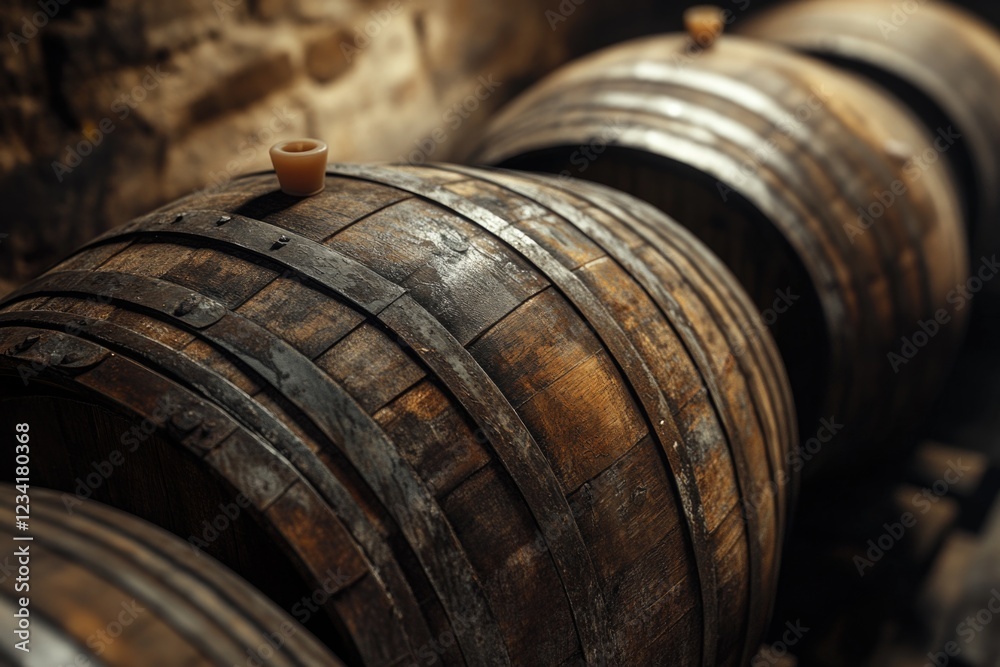 Stacked Wood Barrels Stacked Wood Barrels