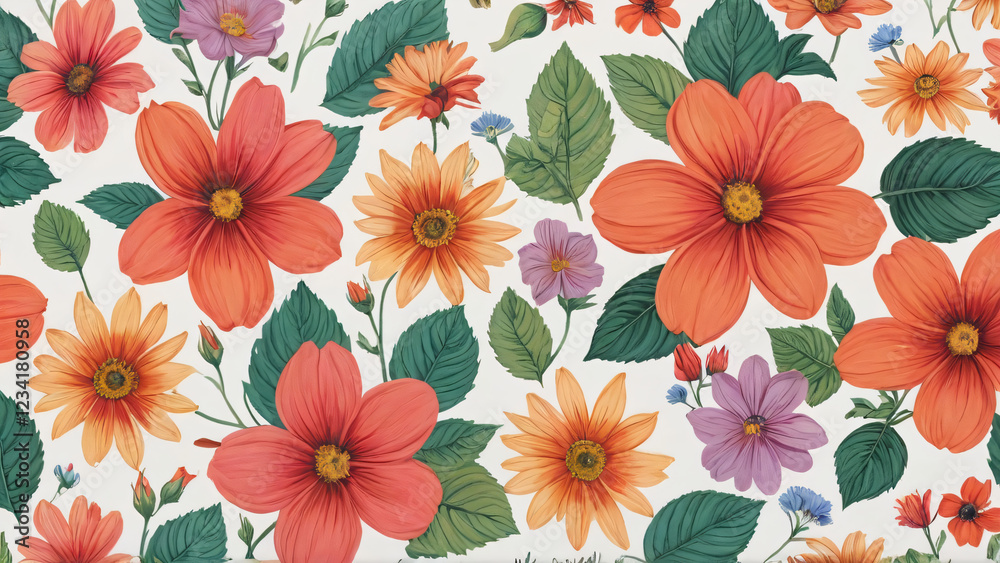 seamless background with flowers seamless background with flowers