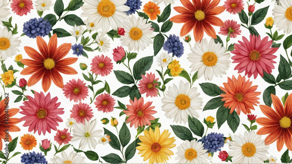seamless background with flowers seamless background with flowers