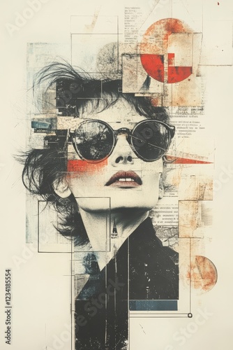 Fine art analog modern poster collage