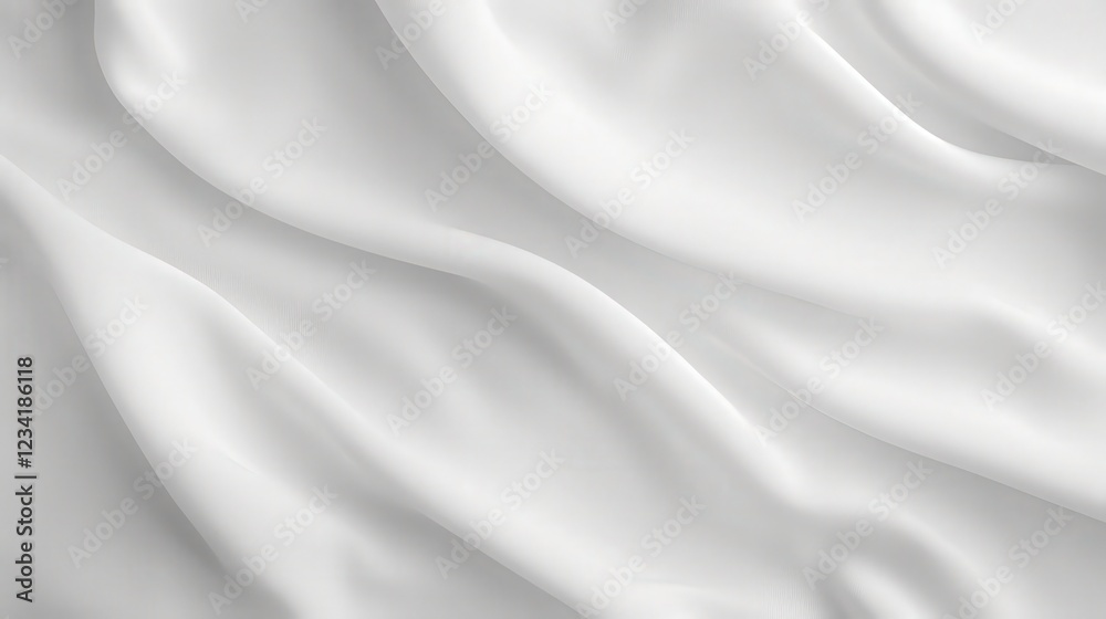 Obraz premium Soft and Smooth White Fabric Texture Background for Elegant and Modern Design Projects or Text Overlay Applications