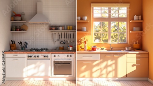 Before & After Kitchen Renovation Sunlight, Modern Design